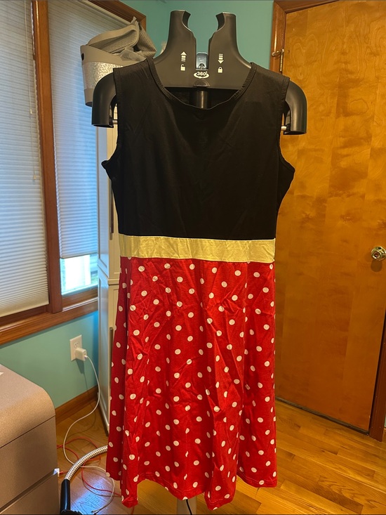 Amazon Dresses & Skirts - Minnie Mouse like Sleeveless Dress with Red Polka Dot Skirt and Cream Waist